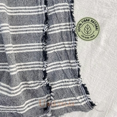 TUSOR DE LINO - TRES RAYAS - GRIS LONDRES (2.50mts ancho) - comprar online