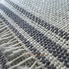LINO RUSTICO - 5 RAYAS - CRUDO/GRIS LONDRES - POSITIVO (2.80mts ancho) - tienda online