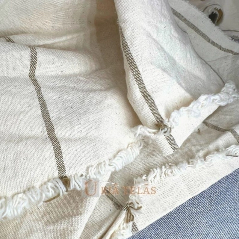 LINO-TUSOR ANDES - CRUDO/TOFFEE (2,60mts ancho) 1 RAYA