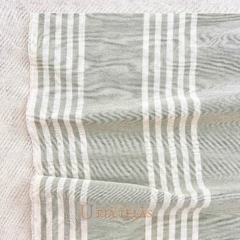 LINO RUSTICO - 5 RAYAS - VERDE PALTA /CRUDO - NEGATIVO (2.80mts ancho)