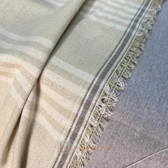 LINO RUSTICO - 5 RAYAS - ARENA/CRUDO - NEGATIVO (2.80mts ancho)