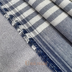 LINO RUSTICO - 5 RAYAS - AZUL MARINO / CRUDO - NEGATIVO (2.80mts ancho) - comprar online