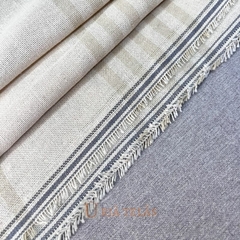 LINO RUSTICO - 5 RAYAS - ARENA/CRUDO - POSITIVO (2.80mts ancho)