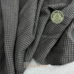 NIDO DE ABEJA -PREMIUM - GRIS GRAFITO (2.80 mts ancho) - Urja Kuna Telas