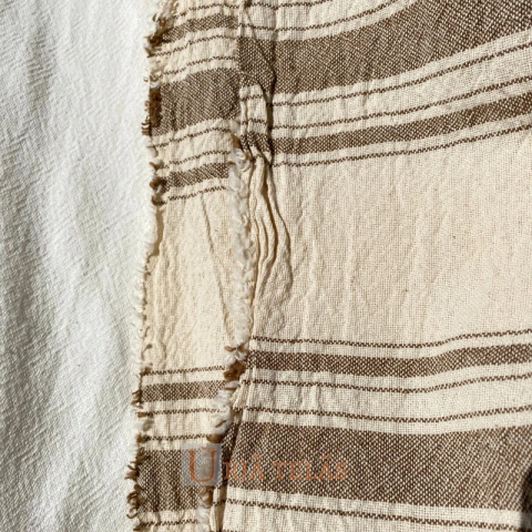 TUSOR DE LINO - RAYA SEPARADA - TOFFEE (2.50mts ancho)