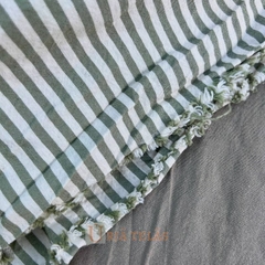 TUSOR BAHAMAS - ZEBRA - VERDE PRADO Y CRUDO (2.60 mts ancho)