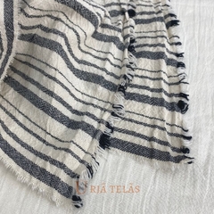 TUSOR DE LINO - MULTI RAYA - GRIS LONDRES (2.50mts ancho) - comprar online