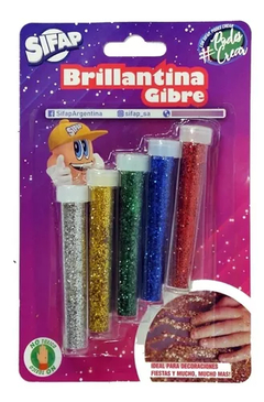 TUBOS BRILLANTINA GIBRÉ X 5