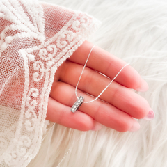 COLLAR CADENA CON INICIAL - ¨I¨ - PLATEADO - comprar online