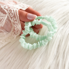 SET DE 2 COLITAS BRILLOSAS FINAS - VERDE