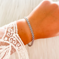 PULSERA DOBLE FILA DE ESLABONES CALADOS