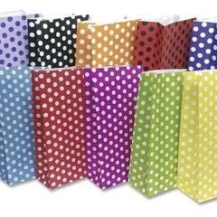 BOLSAS SOUVENIR X 10 - ROSA CON PUNTOS BLANCOS en internet