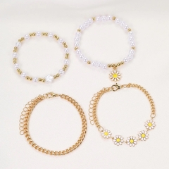 SET PULSERAS PEARL DAISY - tienda online