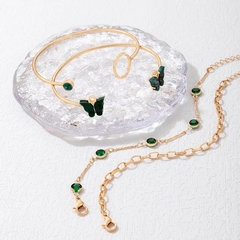 SET PULSERAS GREEN BUTTERFLIES - comprar online