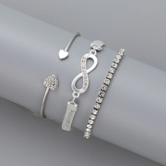 SET PULSERAS INFINITE STRASS - PLATEADO - comprar online