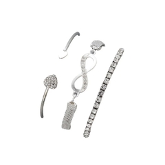 SET PULSERAS INFINITE STRASS - PLATEADO - Anthea Accesorios