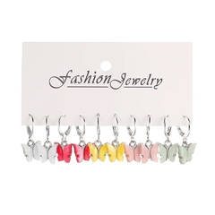 SET AROS MARIPOSA - PLATEADO - comprar online