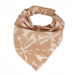 PAÑUELO CHICO - ROSA VIEJO CON FLORES BEIGE