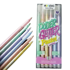 MARCADORES PASTEL CON GLITTER X6 - comprar online